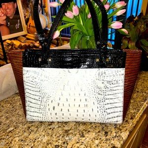 Brahmin Asher Crocodile Embosses Medium Tote, Tri Color